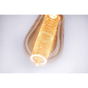Inner Glow Edition LED Kolben Innenkolben Ringmuster E27 230V 120lm 3,6W 1800K dimmbar Gold