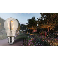 Filament 230V LED Birne E27 insektenfreundlich 420lm 4,3W 2200K Klar