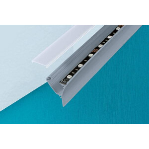 LED Strip Profil Corner 1m Grau