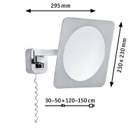 LED Kosmetikspiegel Bela Mit Leuchtmittel IP44 3000K 260lm 230V 5,7W Chrom Weiß Spiegel
