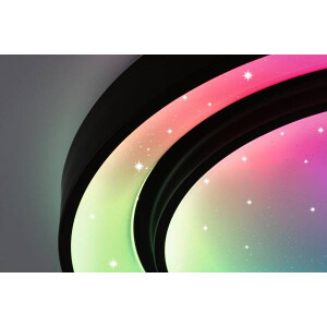 LED Deckenleuchte Rainbow mit Regenbogeneffekt RGBW+ 750lm 230V 22W dimmbar Schwarz Weiß