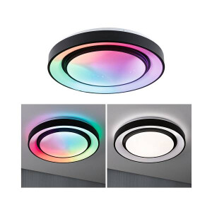 LED Deckenleuchte Rainbow mit Regenbogeneffekt RGBW+ 1500lm 230V 38,5W dimmbar Schwarz Weiß