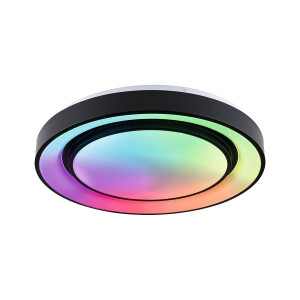 LED Deckenleuchte Rainbow mit Regenbogeneffekt RGBW+ 1500lm 230V 38,5W dimmbar Schwarz Weiß
