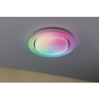 LED Deckenleuchte Rainbow mit Regenbogeneffekt RGBW+ 1600lm 230V 22W dimmbar Chrom Weiß