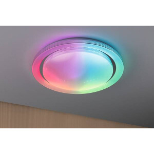 LED Deckenleuchte Rainbow mit Regenbogeneffekt RGBW+ 2800lm 230V 38,5W dimmbar Chrom Weiß
