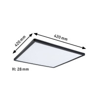 LED Panel 3-Step-Dim Atria Shine Backlight eckig 420x420mm 4000K Schwarz dimmbar