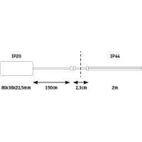 LumiTiles LED Stripe Full-Line COB Slim 2m IP44 6W 460lm 280LEDs/m 2700K 7VA