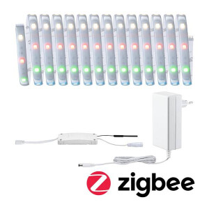 MaxLED 250 LED Strip Smart Home Zigbee RGBW beschichtet Basisset 5m IP44 22W 1000lm 30LEDs/m RGBW+ 36VA