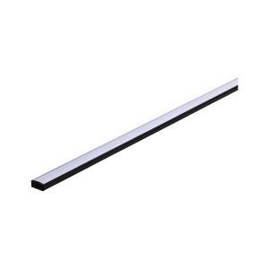 LED Strip Profil Base Weißer Diffusor 1m Schwarz