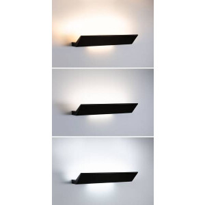 LED Wandleuchte Smart Home Zigbee Ranva Tunable White 1.400lm / 210lm 230V 13W dimmbar Schwarz matt