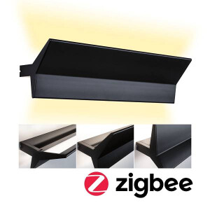 LED Wandleuchte Smart Home Zigbee Stine Tunable White 1.400lm / 410lm 230V 13W dimmbar Schwarz matt