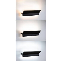 LED Wandleuchte Smart Home Zigbee Stine Tunable White 1.400lm / 410lm 230V 13W dimmbar Schwarz matt