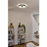 LED Deckenleuchte Smart Home Zigbee Puric Pane Effect 2700K 200lm / 1.900lm 230V 16 / 1x1,5W dimmbar Schwarz Grau