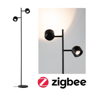 LED Stehleuchte Smart Home Zigbee Puric Pane 2700K 2x300lm 2x3W Schwarz
