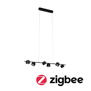 LED Pendelleuchte Smart Home Zigbee Puric Pane 6x6W Schwarz