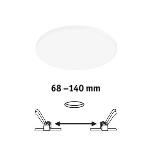 VariFit LED Einbaupanel Veluna Edge IP44 rund 160mm 1100lm 4000K Weiß
