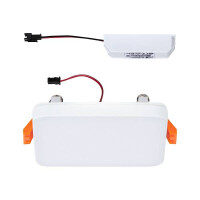 VariFit LED Einbaupanel Veluna Edge IP44 eckig 90x90mm 500lm 4000K Weiß