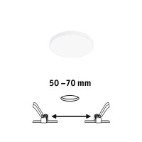 VariFit LED Einbaupanel Veluna Edge IP44 rund 90mm 500lm 4000K Weiß dimmbar