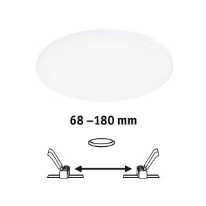 VariFit LED Einbaupanel Veluna Edge IP44 rund 200mm 1500lm 4000K Weiß dimmbar