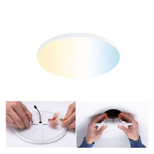 VariFit LED Einbaupanel Smart Home Zigbee Veluna Edge IP44 rund 160mm 1000lm Tunable White Weiß dimmbar