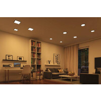 VariFit LED Einbaupanel Smart Home Zigbee Areo IP44 eckig 230x230mm Tunable White Schwarz dimmbar