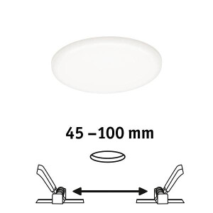 VariFit LED Einbaupanel Veluna IP44 rund 125mm 4000K Satin