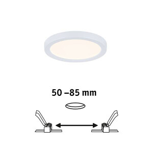 VariFit LED Einbaupanel Dim to Warm Areo IP44 rund 118mm 3000K Weiß
