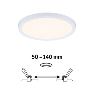 VariFit LED Einbaupanel Areo IP44 rund 175mm 3000K Weiß