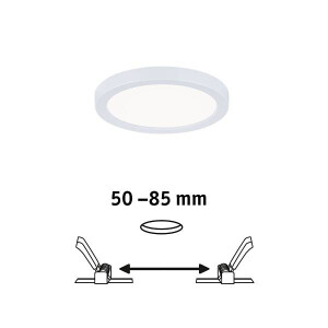 VariFit LED Einbaupanel Areo IP44 rund 118mm 4000K Weiß