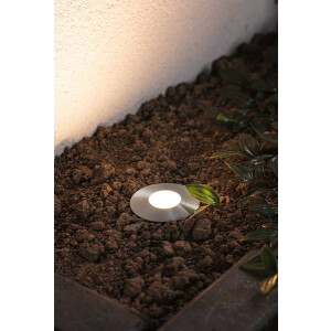 Plug & Shine LED Bodeneinbauleuchte Floor Mini Basisset IP67 3000K 3x2,5W 21VA Silber
