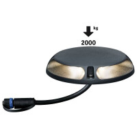 Plug & Shine LED Bodenaufbauleuchte Warmweiß Einzelspot Zweifacher Lichtaustritt, 180° IP67 3000K 2x3,3W Anthrazit