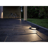 Plug & Shine LED Bodenaufbauleuchte Warmweiß Einzelspot Zweifacher Lichtaustritt, 180° IP67 3000K 2x3,3W Anthrazit
