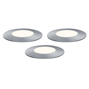 Plug & Shine LED Bodeneinbauleuchte Floor Mini Erweiterungsset IP67 3000K 3x2,5W Silber