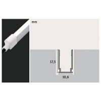 Plug & Shine LED Strip Profil Warmweiß Aluminiumprofil 1m