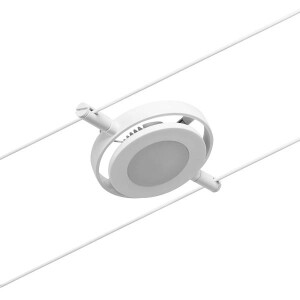 CorDuo LED Seilsystem RoundMac Einzelspot 200lm 4,5W 3000K 12V Weiß matt Chrom