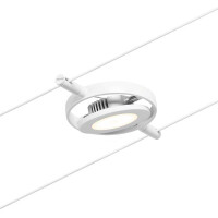 CorDuo LED Seilsystem RoundMac Einzelspot 200lm 4,5W 3000K 12V Weiß matt Chrom