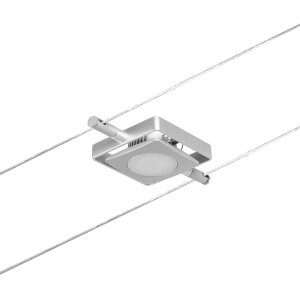 CorDuo LED Seilsystem MacLED Einzelspot 250lm 4,5W 3000K 12V Chrom matt Chrom