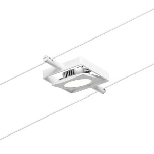 CorDuo LED Seilsystem MacLED Basisset 5x250lm 5x4,5W 3000K 230/12V Weiß Chrom