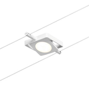 CorDuo LED Seilsystem MacLED Einzelspot 250lm 4,5W 3000K 12V Weiß matt Chrom