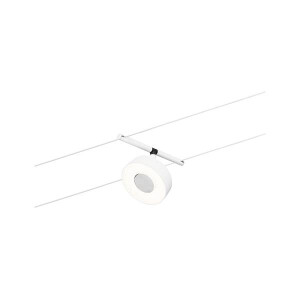 CorDuo LED Seilsystem Circle Einzelspot 180lm 5W 3000K 12V Weiß matt Chrom