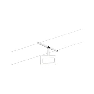 CorDuo LED Seilsystem Frame Einzelspot 280lm 4,8W 3000K 12V Weiß matt Chrom