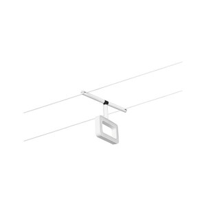 CorDuo LED Seilsystem Frame Einzelspot 280lm 4,8W 3000K 12V Weiß matt Chrom