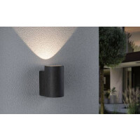 LED Außenwandleuchte Concrea IP65 110x135mm 3000K 6,8W 300lm 230V Schwarzer Sandstein Beton