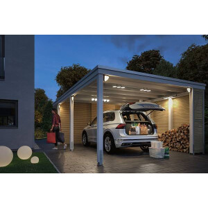Park + Light LED Außenwandleuchte Ikosea Bewegungsmelder 
 IP44 50x203mm 3000K 5,6W 350lm 12V Anthrazit Kunststoff