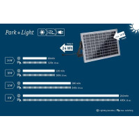 Park + Light Einspeisung Solarmodul 24kWh max. 10W IP65 Silber