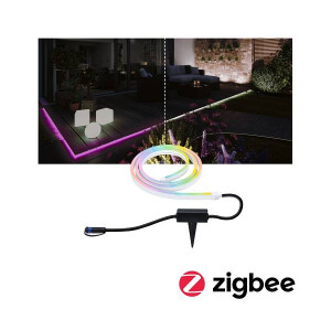 Plug & Shine LED Stripe Smart Home Zigbee Smooth Einzelstripe IP67 RGBW+ 11W Weiß