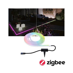 Plug & Shine LED Stripe Smart Home Zigbee Smooth Einzelstripe IP67 RGBW+ 22W Weiß