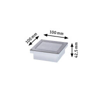 Solar LED Bodeneinbauleuchte Aron Bewegungsmelder IP67 eckig 100x100mm 2200K 0,5W 4lm Weiß Edelstahl Kunststoff