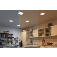 VariFit LED Einbaupanel Veluna IP44 eckig 185x185mm White Switch Transparent