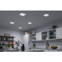 VariFit LED Einbaupanel Veluna IP44 eckig 185x185mm White Switch Transparent